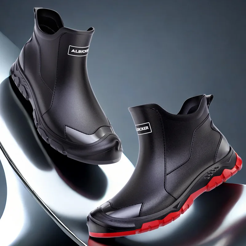 Men'S Shoes Water Resistant - Botas de Chuva Curtas Masculinas Resistentes