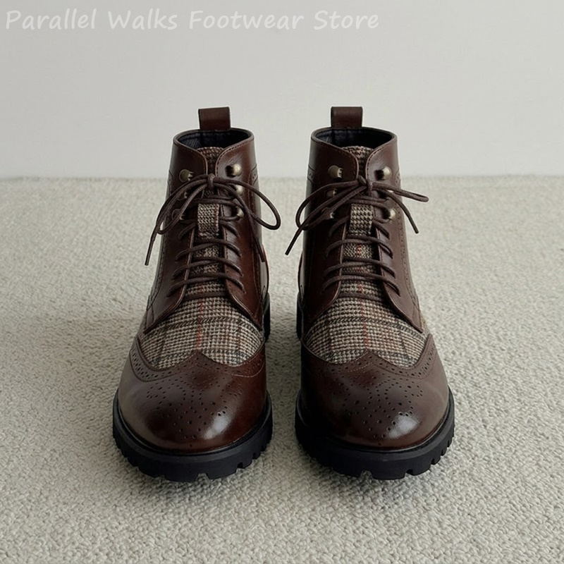 Men'S Shoes Smart - Botas de cano curto com cadarço,