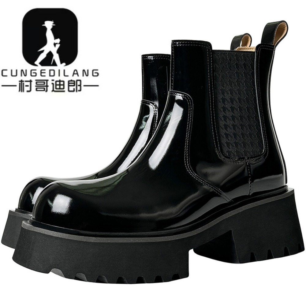 Men'S Shoes With Height Increase - Botas Chelsea masculinas de inverno, com