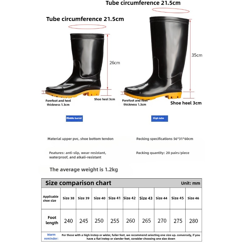 Botas de Chuva Masculinas de S - Men'S Shoes Water Resistant avaliação e preço