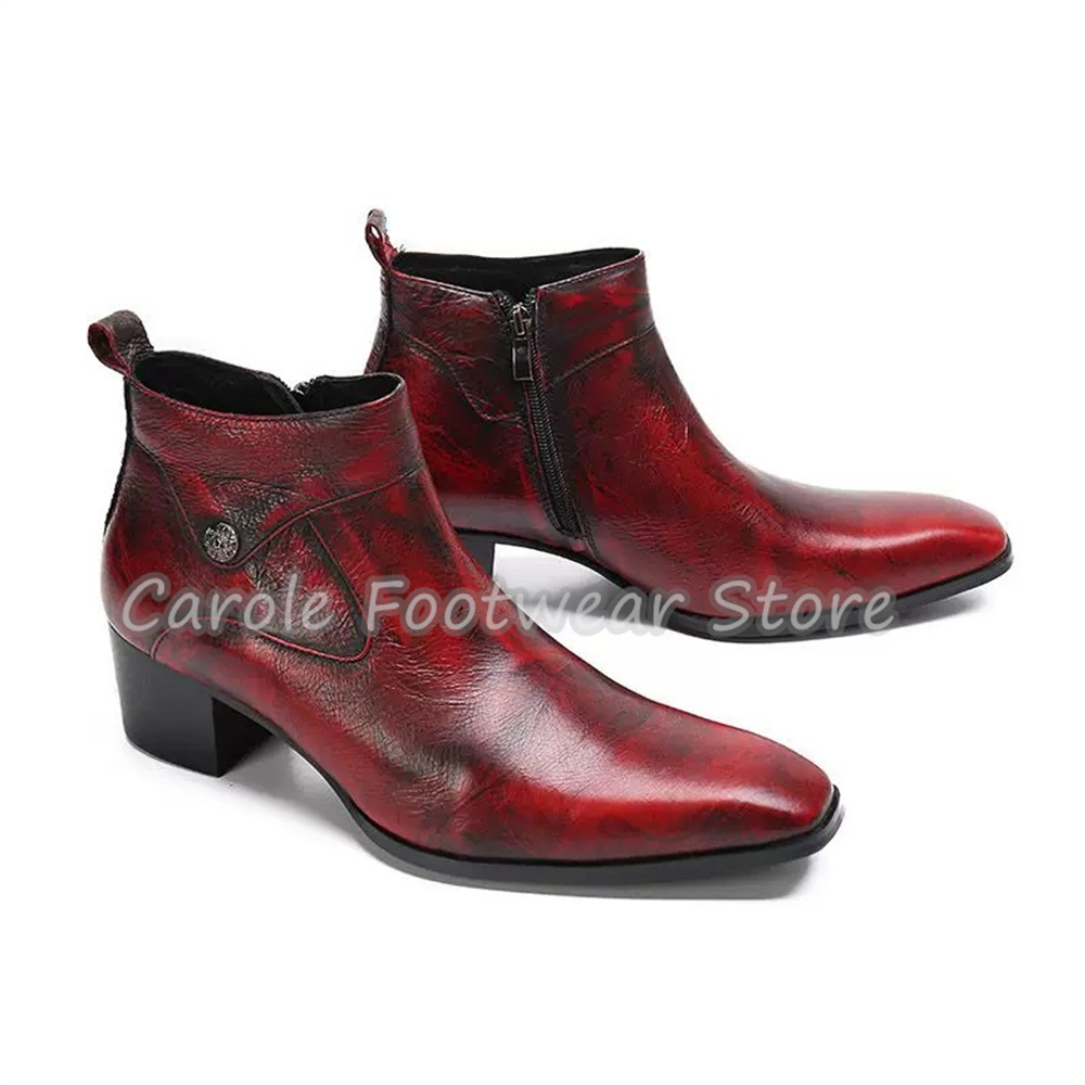 Botas de Cano Curto Masculinas - Men'S Shoes With Height Increase avaliação e preço