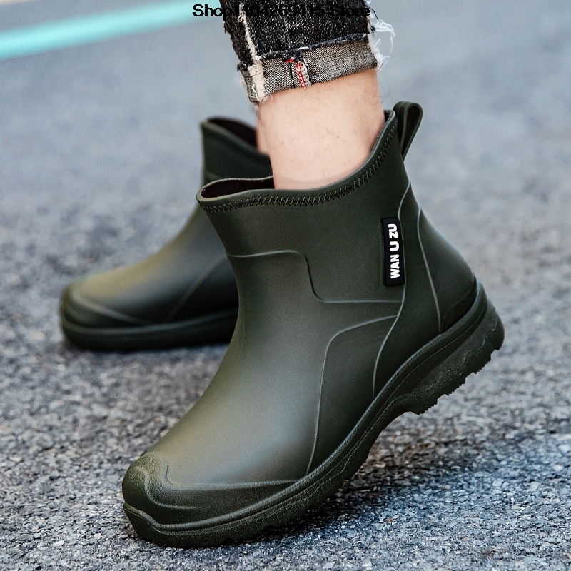 Novas Botas de Chuva Impermeáv - Men'S Shoes Water Resistant avaliação e preço